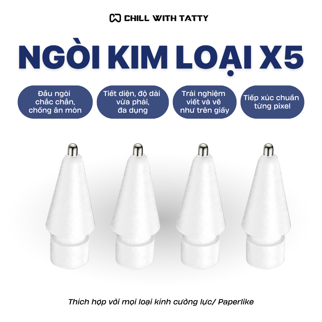 Combo 2 ngòi kim loại X5 cho bút CWT PENCIL V/X/X PRO
